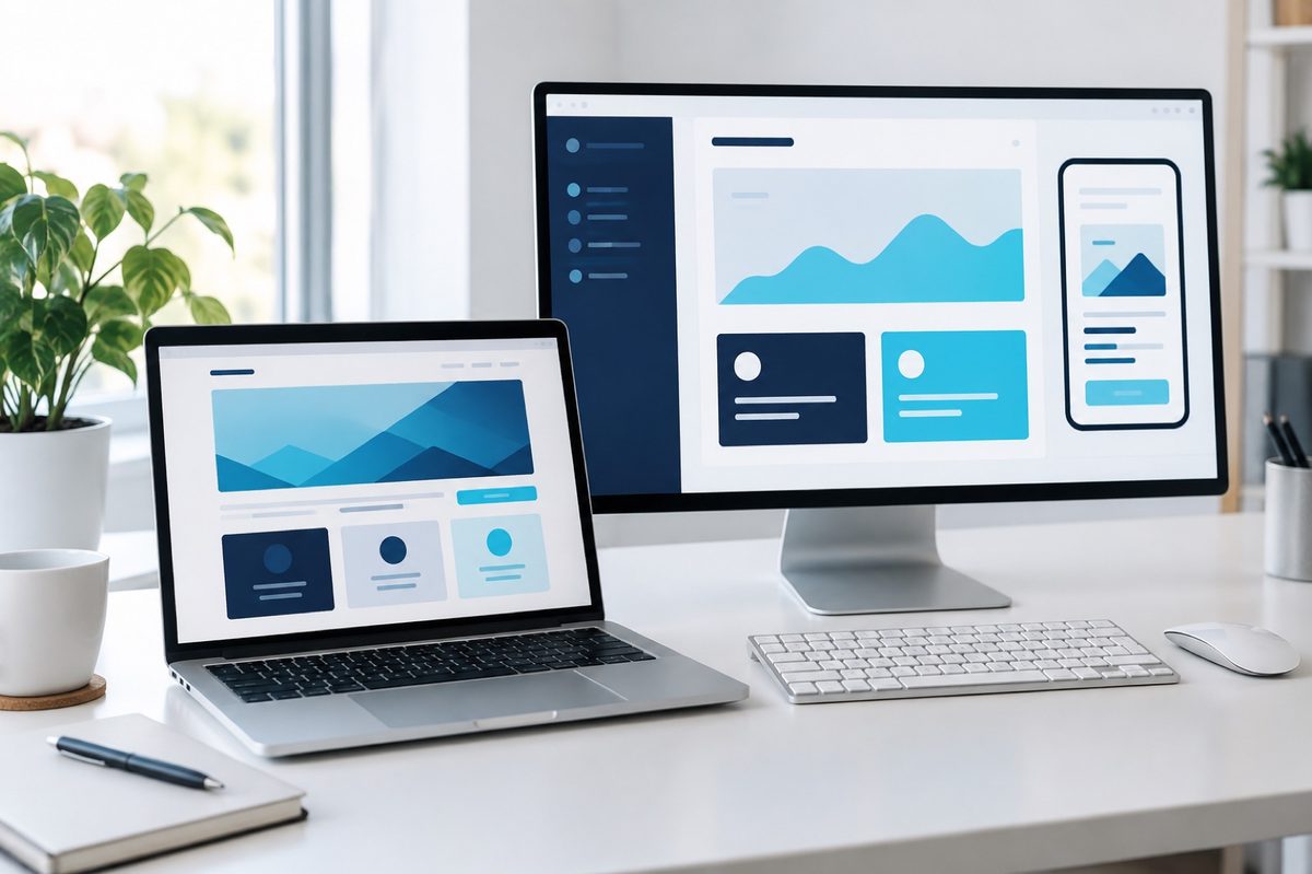 Web adaptada a ordenador, portátil y móvil